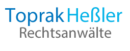Logo der Kanzlei ToprakHeßler der Rechtsanwälte Sami Toprak und Stefan Heßler in blauer und grauer Schrift